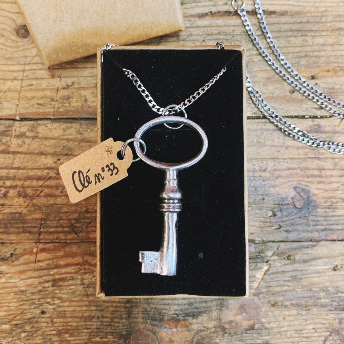 Pendentif Clé 🗝️ PIÈCE UNIQUE NUMÉROTÉE - Ernest & Célestin