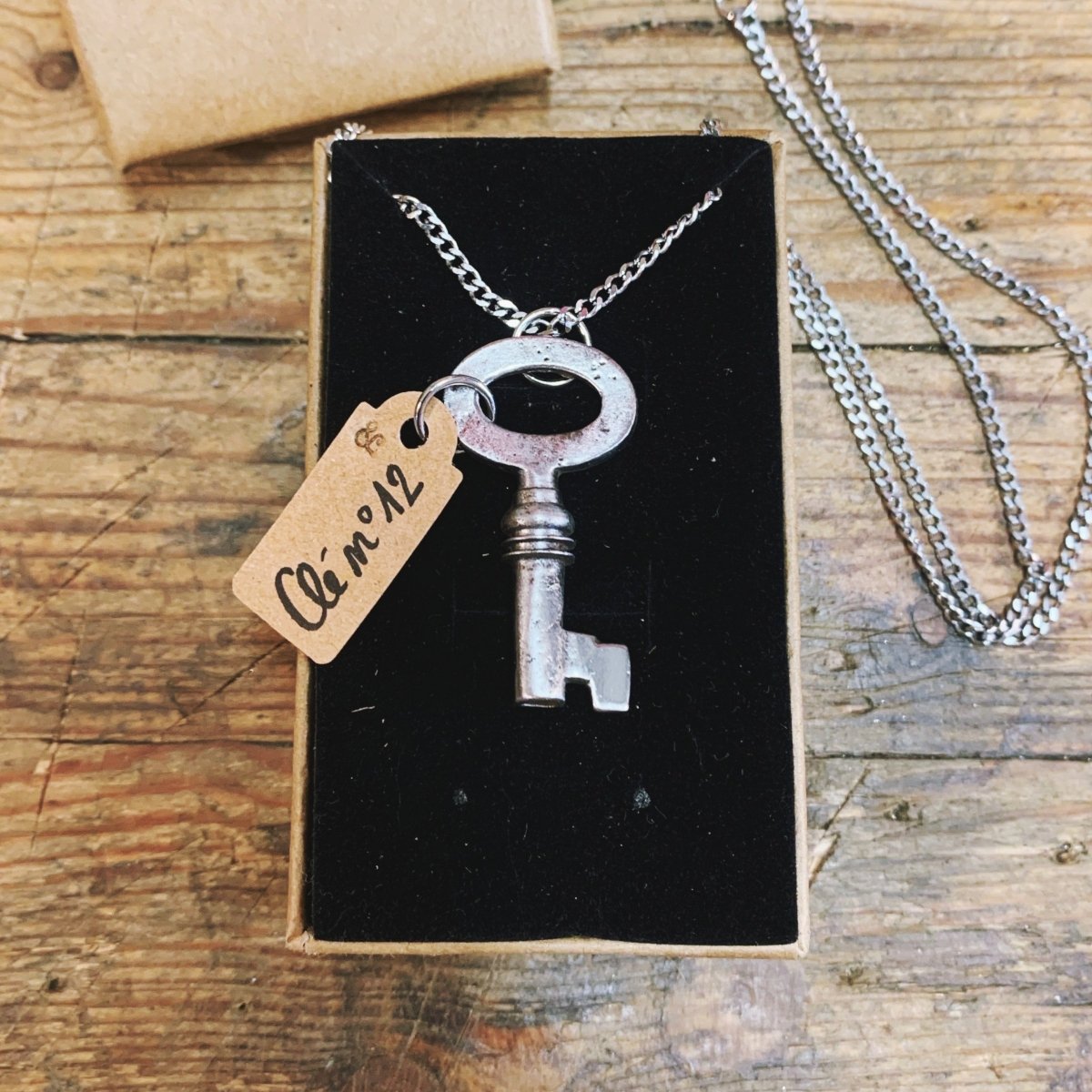 Pendentif Clé 🗝️ PIÈCE UNIQUE NUMÉROTÉE - Ernest & Célestin