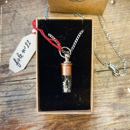 Pendentif Fiole 🕰️ PIÈCE UNIQUE NUMÉROTÉE - Ernest & Célestin