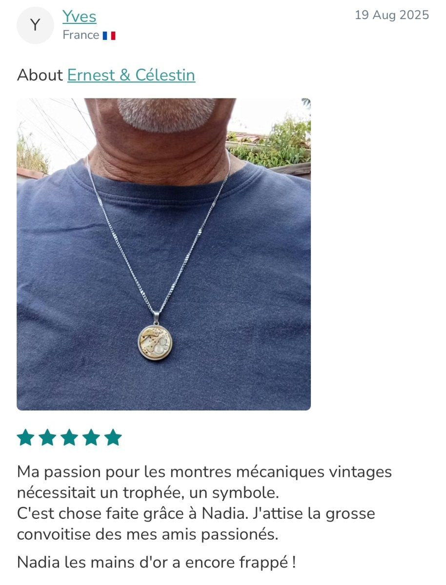 Pendentif mécanisme - Ernest & Célestin