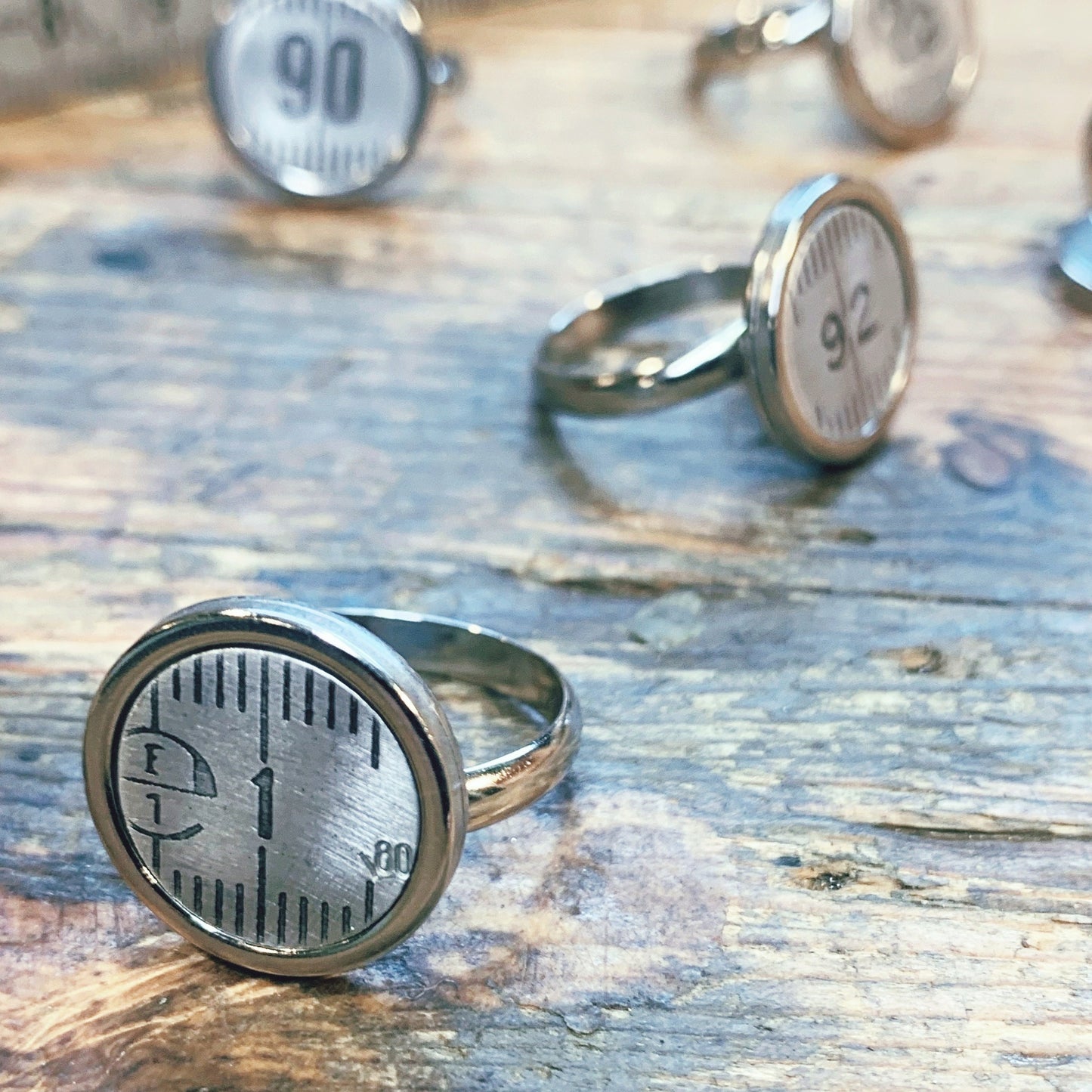 bague mètre aluminium choix  numéro personnalisé bijoux homme Made in France upcycling offrir cadeau architecte couturière