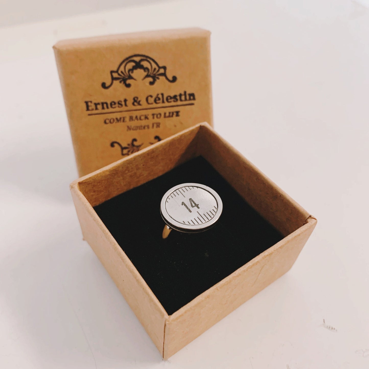 bague mètre aluminium choix  numéro personnalisé bijoux homme Made in France upcycling offrir cadeau architecte couturière