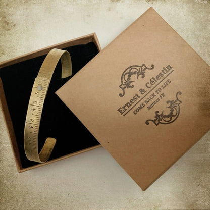 Bracelet mètre Laiton - Ernest & Célestin