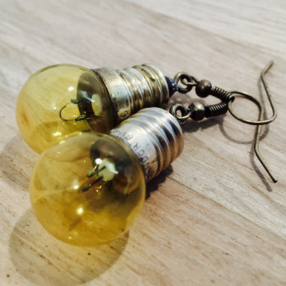 Boucles d’oreilles ampoules Jaune