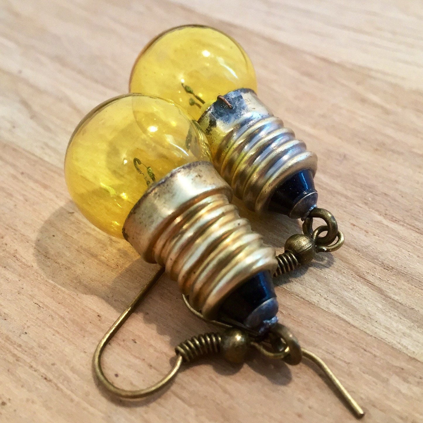 Boucles d’oreilles ampoules Jaune