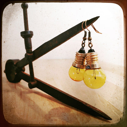 Boucles d’oreilles ampoules Jaune