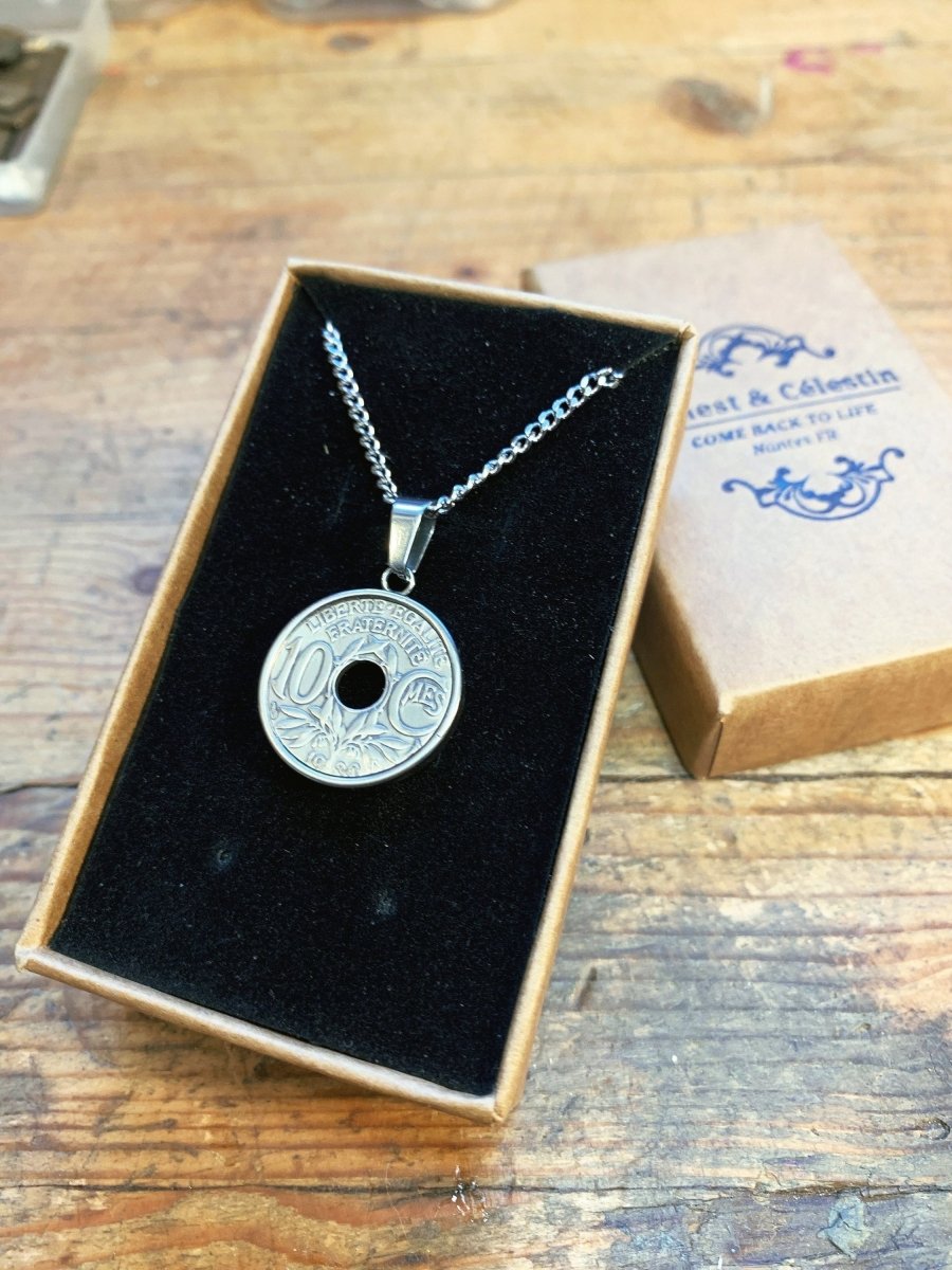 Pendentif 10 ctms Francs Lindauer - Ernest & Célestin