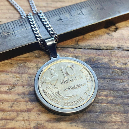 Pendentif 10 Francs Guiraud monnaie nostalgie enfance souvenirs