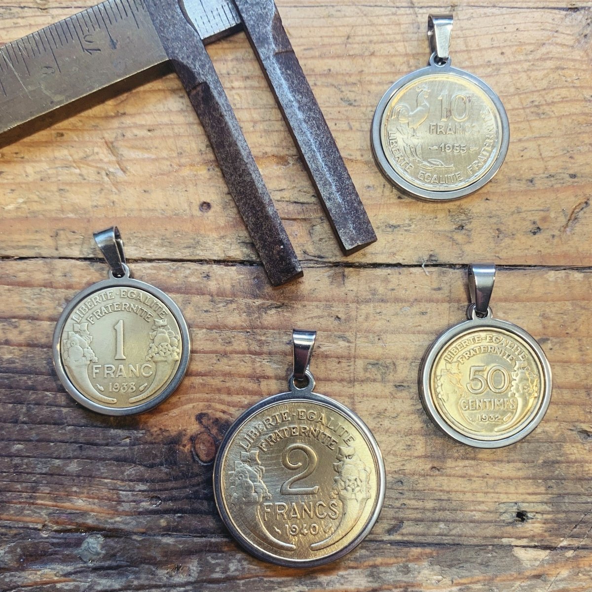 Pendentif 10 Francs Guiraud monnaie nostalgie enfance souvenirs