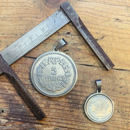 Pendentif 5 Francs Lavrillier - Ernest & Célestin