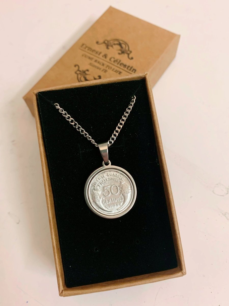 Pendentif 50 ctms alu - Ernest & Célestin