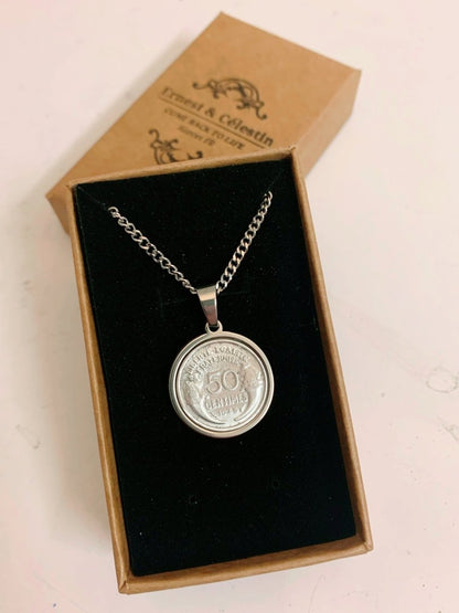 Pendentif 50 ctms alu - Ernest & Célestin
